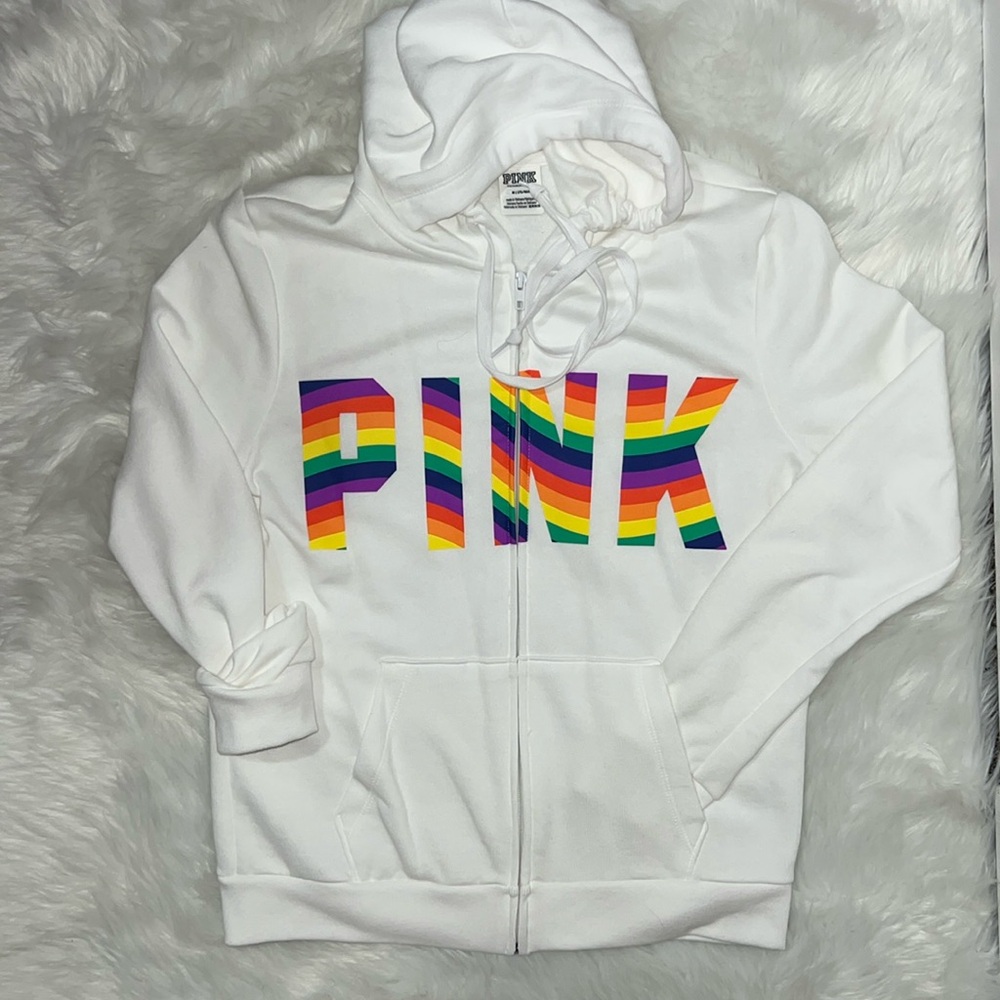 PINK EDL EVERYDAY LOUNGE Perfect full Zip Hoodie MEDIUM